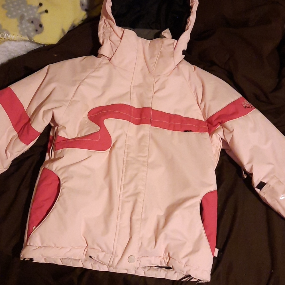 Pink Roxy winter coat for little girlworn 3 time